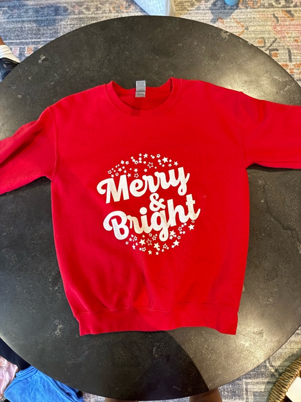Merry & Bright Red Holiday Sweatshirt